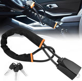 Autobizarre Anti-Theft Heavy Duty Car Security Adjustable Car Steering Wheel Lock with Seat Belt Lock Universal for All Cars