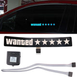 AutoBizarre GTA Wanted 5 Star Decal Sticker Light Glow Lamp Panel for Car Windshield LED Decoration Flashing Light Sticker with Multiple Modes(Works with All Cars)