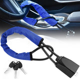 Autobizarre Anti-Theft Heavy Duty Car Security Adjustable Car Steering Wheel Lock with Seat Belt Lock Universal for All Cars