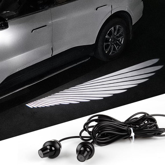 AutoBizarre Car ORVM Side Rear View Mirror Angel Wing Projector Light/Shadow LED Light/Ghost Light/Welcome Lights Universal for All Cars
