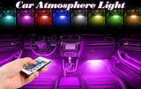 AutoBizarre 12 LED Multicolor Music Controlled Sound Activated for Car Interior Atmosphere Light (works with all cars)