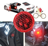 AutoBizarre Wireless Car Door Warning Light with Red Strobe Flashing Led Door Open Safety Reflector (works with all cars) -1 Pair - Set of 2