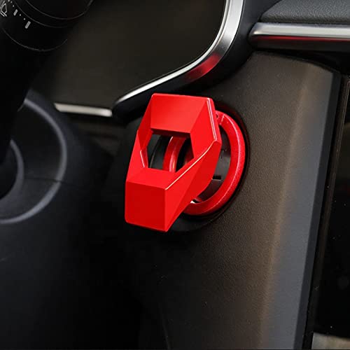 AutoBizarre Car Engine Ignition Start Stop Switch Button Red Cover for