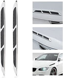 AutoBizarre Car Styling Decorative Side Vents Air Flow Duct ABS Chrome Stickers - Set of 2 - Compatible with All Cars