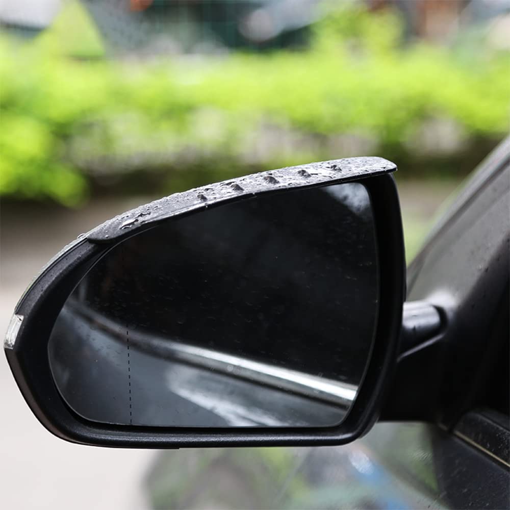 AutoBizarre Car Rear View Mirror Rain Eyebrow Weatherstrip Auto Mirror