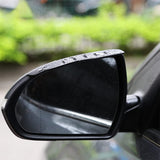 AutoBizarre Car Rear View Mirror Rain Eyebrow Weatherstrip Auto Mirror Rain Shield Flexible Rain Blades Set of 2 pcs Compatible with All Cars