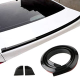 AutoBizarre Car Black Rear Spoiler Wing Lip Trunk Lip Dicky Skirt Universal for All Cars - 1.5 Meters x 35mm