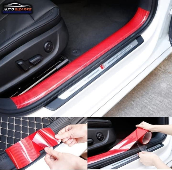 AutoBizarre High Gloss Anti Scratch Red Carbon Fiber Paint Protection Film Tape PPF for Car Protection and Decoration - 2 Inches x 5 Meters
