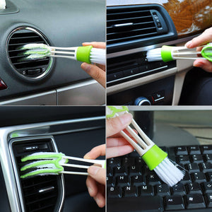 AutoBizarre Multipurpose Microfiber Double Sided Car Cleaning Brush For Car A/C Vents, Blinds, Keyboard etc