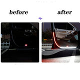 AutoBizarre Car Anti Collision Door Safety 144 LED Strobe Flashing Moving Matrix Strip Light Door Warning Light For All Cars (Set of 2 piece)