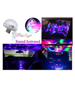 AutoBizarre USB Powered Sound Activated Music Controlled Sensor Mini Disco DJ Light (Multicolour)