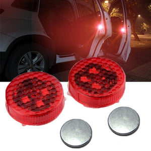 AutoBizarre Wireless Car Door Warning Light with Red Strobe Flashing Led Door Open Safety Reflector (works with all cars) -1 Pair - Set of 2